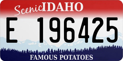 ID license plate E196425