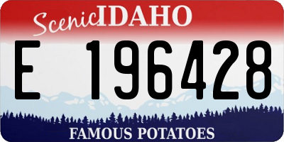 ID license plate E196428
