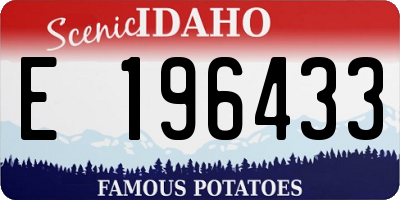 ID license plate E196433
