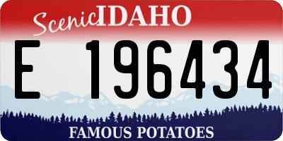 ID license plate E196434