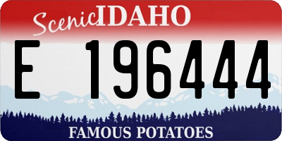 ID license plate E196444