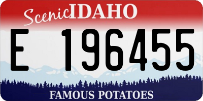ID license plate E196455