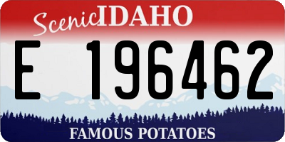 ID license plate E196462