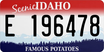 ID license plate E196478
