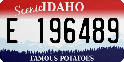 ID license plate E196489