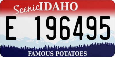 ID license plate E196495