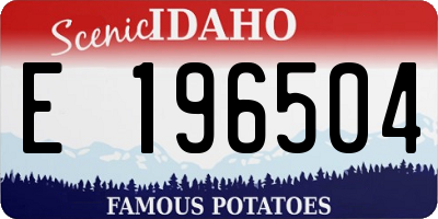 ID license plate E196504
