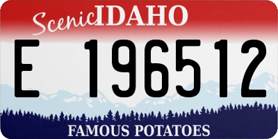 ID license plate E196512