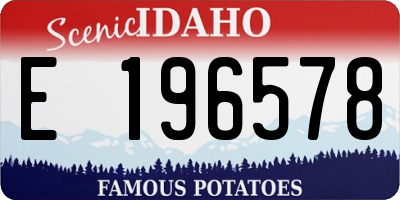 ID license plate E196578
