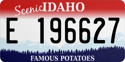 ID license plate E196627