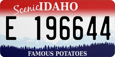 ID license plate E196644
