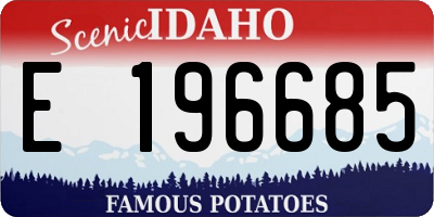 ID license plate E196685