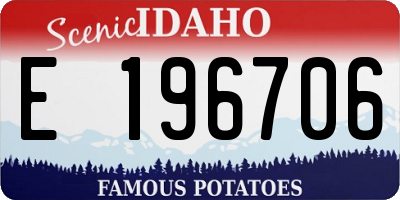 ID license plate E196706