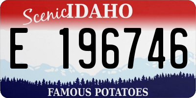 ID license plate E196746