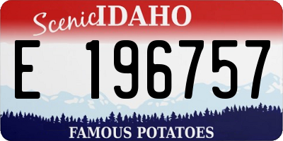 ID license plate E196757