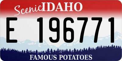 ID license plate E196771