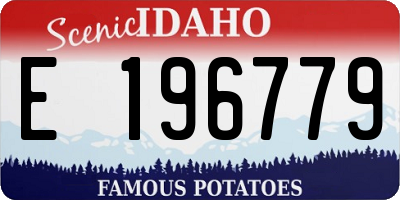 ID license plate E196779