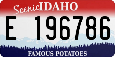 ID license plate E196786