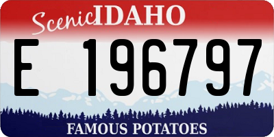 ID license plate E196797