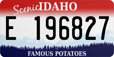 ID license plate E196827