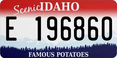 ID license plate E196860