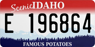 ID license plate E196864