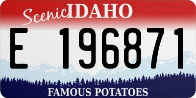 ID license plate E196871