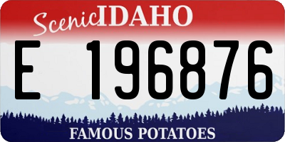 ID license plate E196876