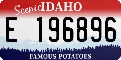 ID license plate E196896