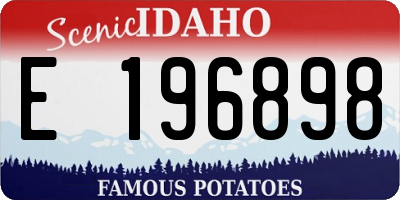 ID license plate E196898