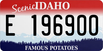 ID license plate E196900