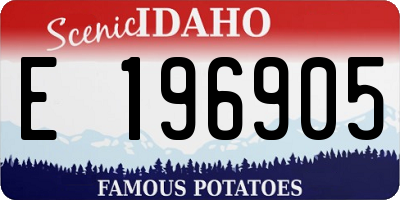 ID license plate E196905