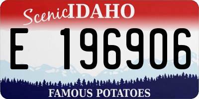ID license plate E196906