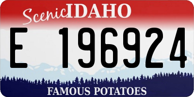 ID license plate E196924