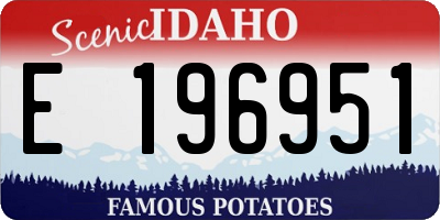 ID license plate E196951
