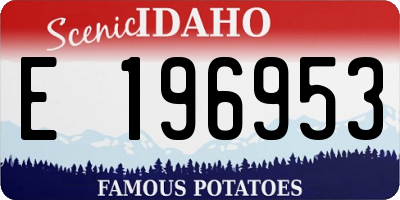 ID license plate E196953