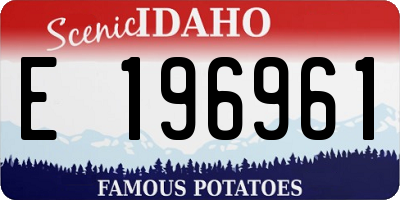 ID license plate E196961