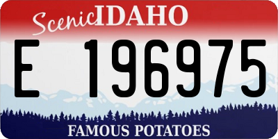 ID license plate E196975