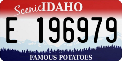 ID license plate E196979