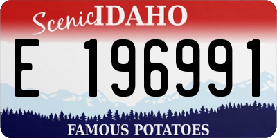 ID license plate E196991