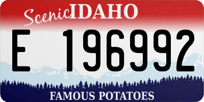 ID license plate E196992
