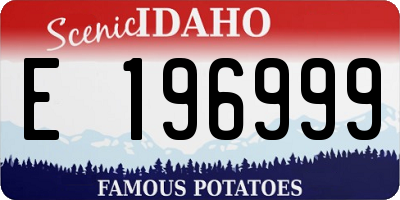 ID license plate E196999