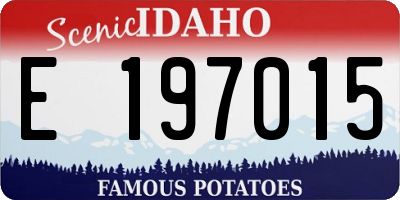 ID license plate E197015