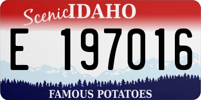ID license plate E197016