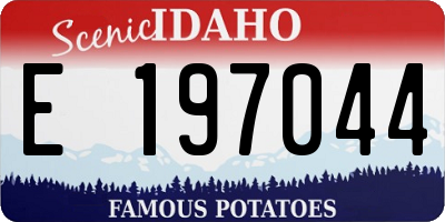 ID license plate E197044