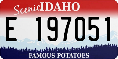ID license plate E197051