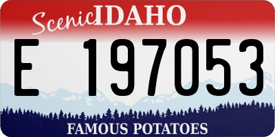 ID license plate E197053