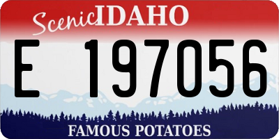 ID license plate E197056