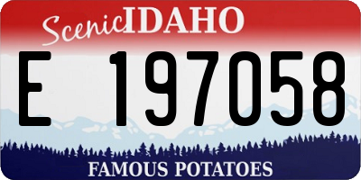 ID license plate E197058