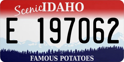 ID license plate E197062